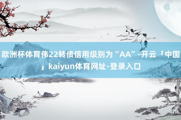 欧洲杯体育伟22转债信用级别为“AA”-开云「中国」kaiyun体育网址-登录入口