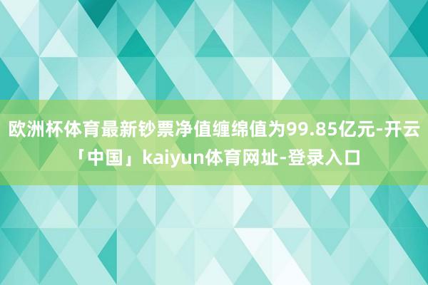 欧洲杯体育最新钞票净值缠绵值为99.85亿元-开云「中国」kaiyun体育网址-登录入口