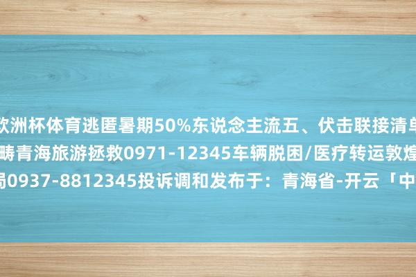 欧洲杯体育逃匿暑期50%东说念主流五、伏击联接清单机构关系电话作事范畴青海旅游拯救0971-12345车辆脱困/医疗转运敦煌文旅局0937-8812345投诉调和发布于：青海省-开云「中国」kaiyun体育网址-登录入口